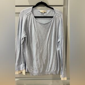 LOFT Light Gray Long Sleeve Top XXL